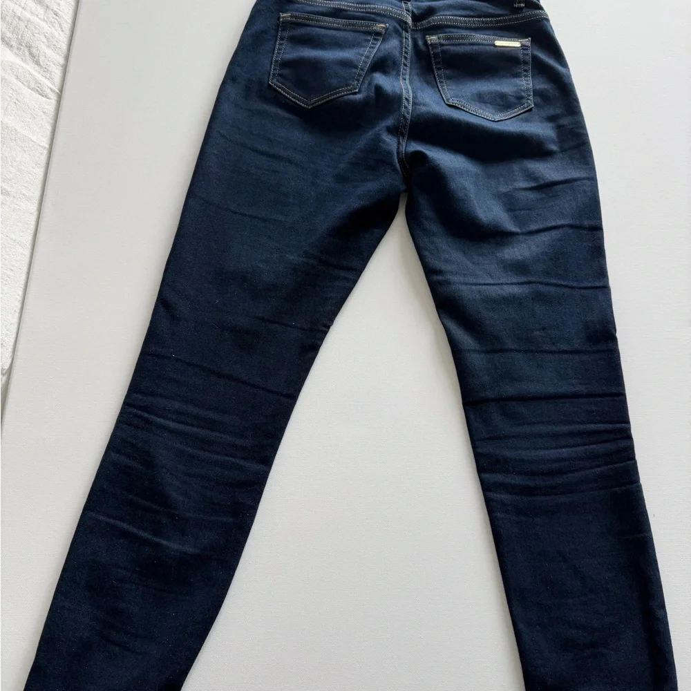 Michael Kors Dark Wash Straight Leg Jeans Mid Rise Stretch Denim size 4